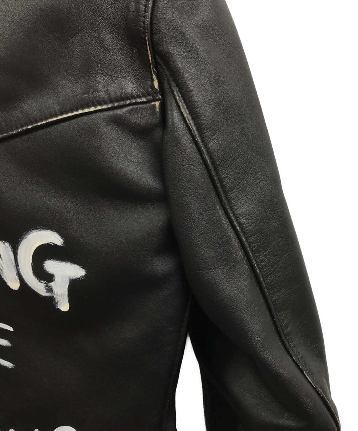 [Pre-owned] COMME des GARCONS Lightning Damaged Double Riders Jacket KZ-J001 AD2018