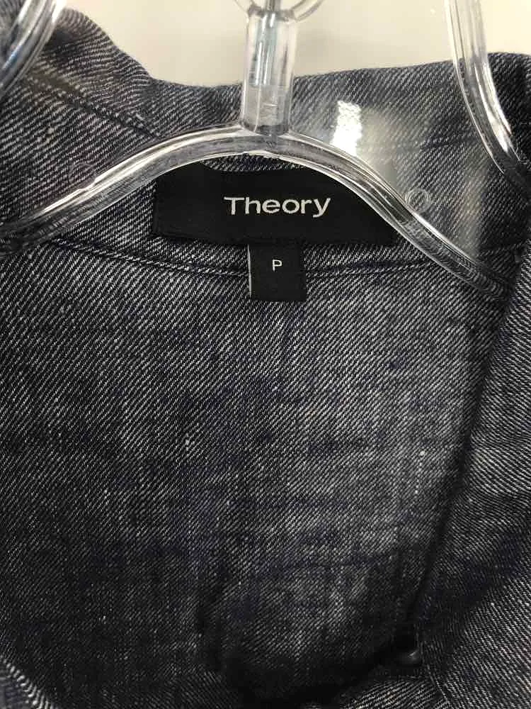 Pre-Owned Theory Blue Size P Button Down