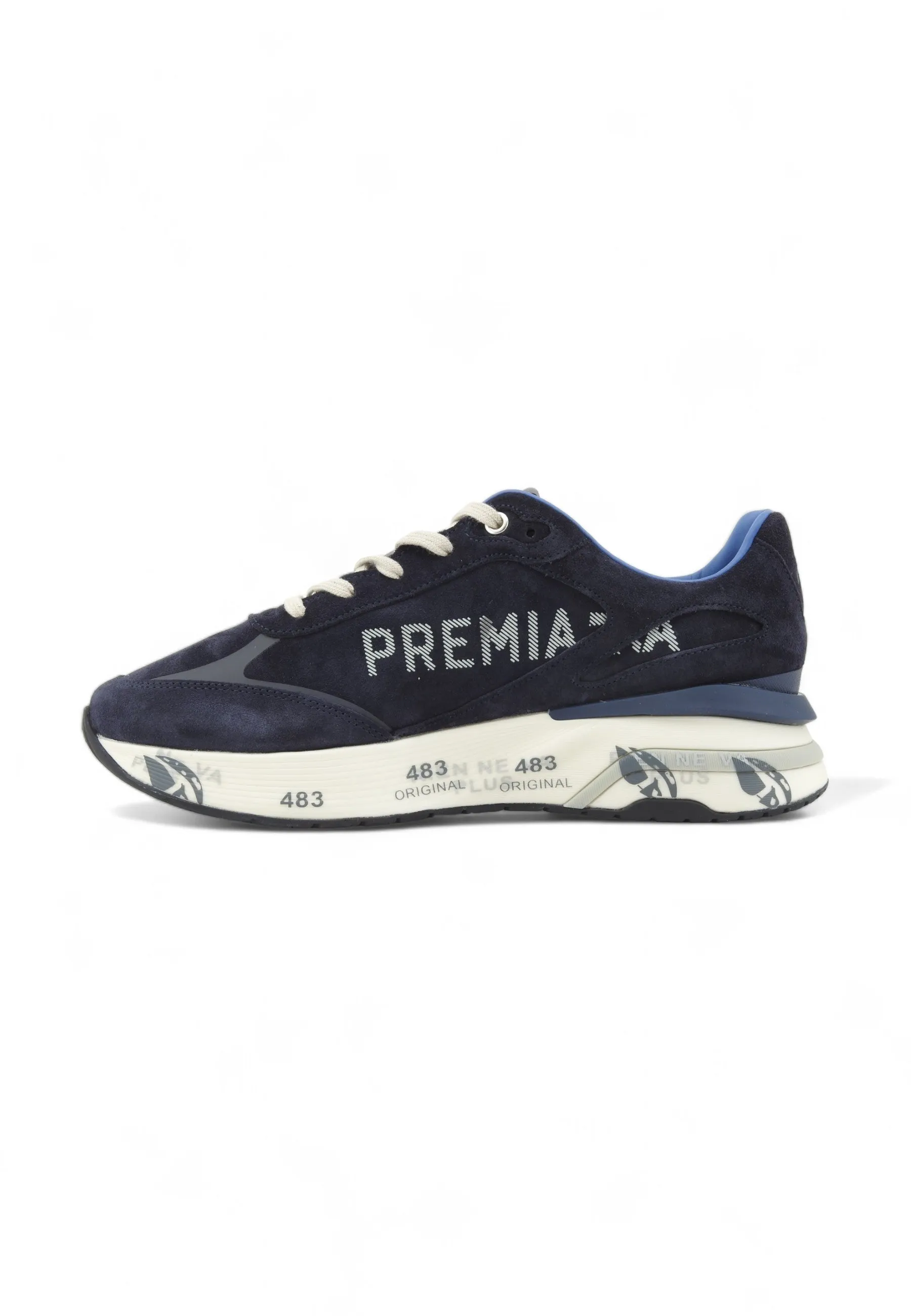 PREMIATA Running Suede Sneaker Uomo Blue MOERUN-6449