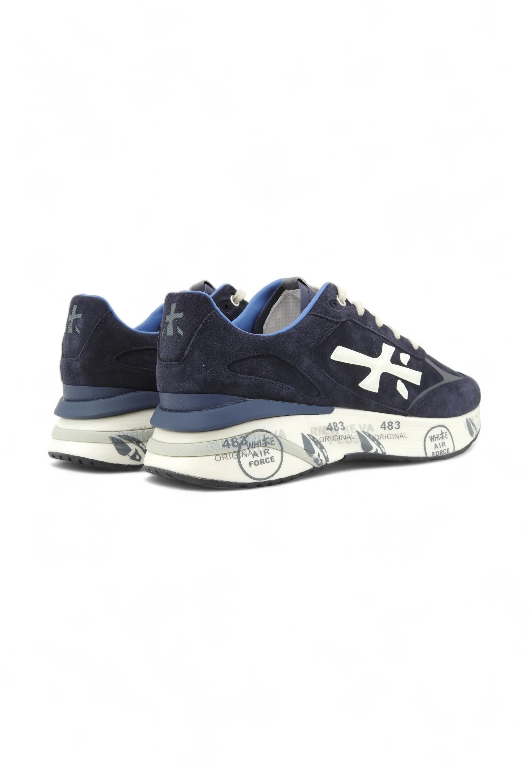 PREMIATA Running Suede Sneaker Uomo Blue MOERUN-6449