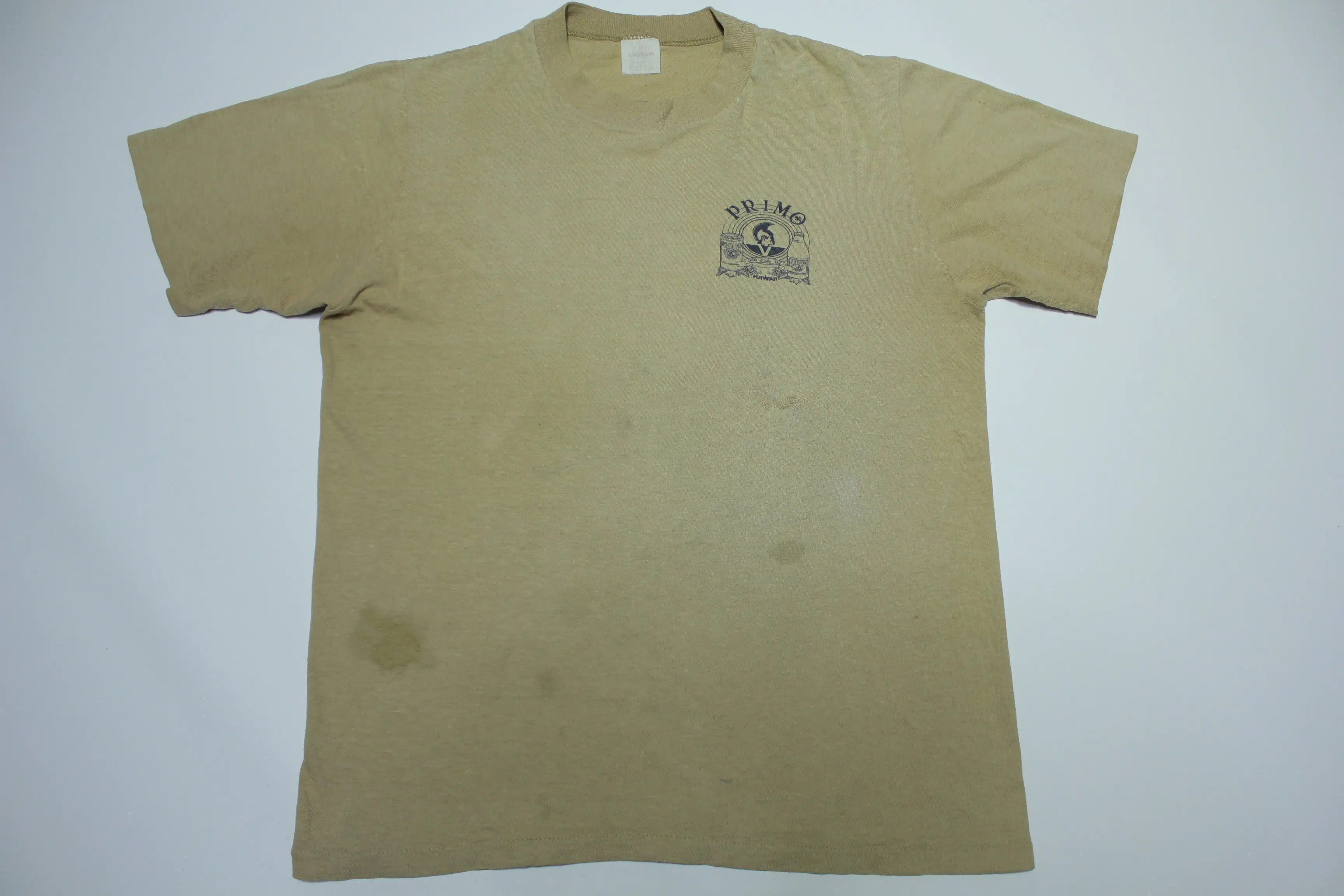 Primo Beer Hawaii Vintage Early 80's Very Rare Single Stitch Stedman Distressed T-Shirt