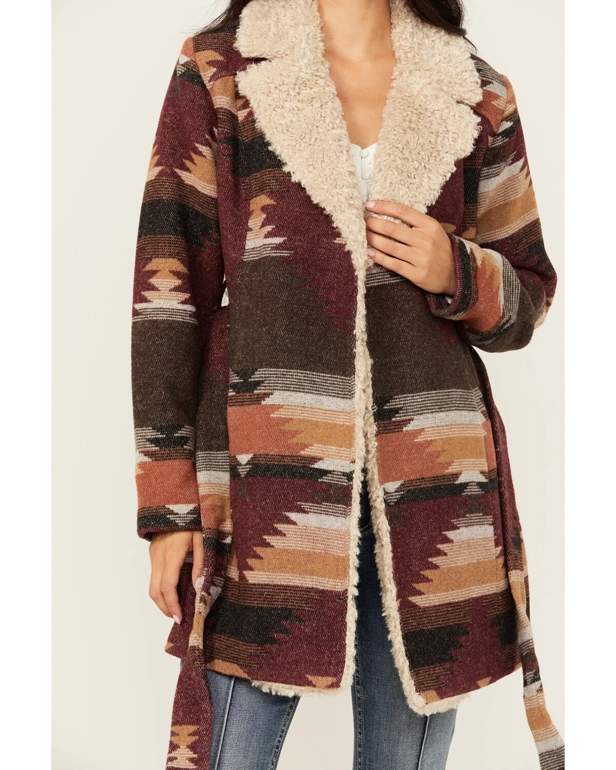 Product Name:  Idyllwind Women's Lynn Southwestern Print Faux Fur Collar Shacket