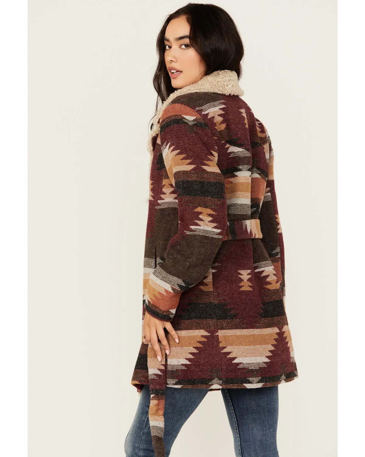 Product Name:  Idyllwind Women's Lynn Southwestern Print Faux Fur Collar Shacket