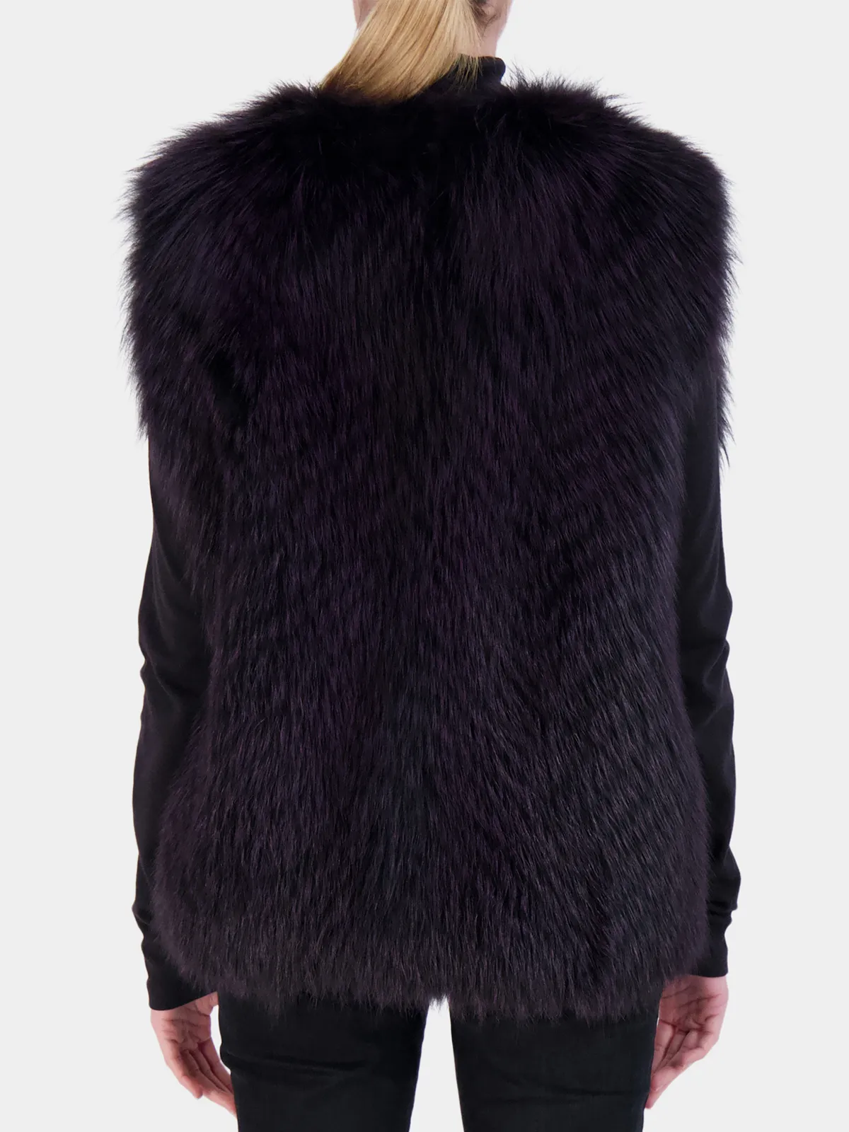 Purple Fox Fur Vest (Women's Medium) - Day Furs