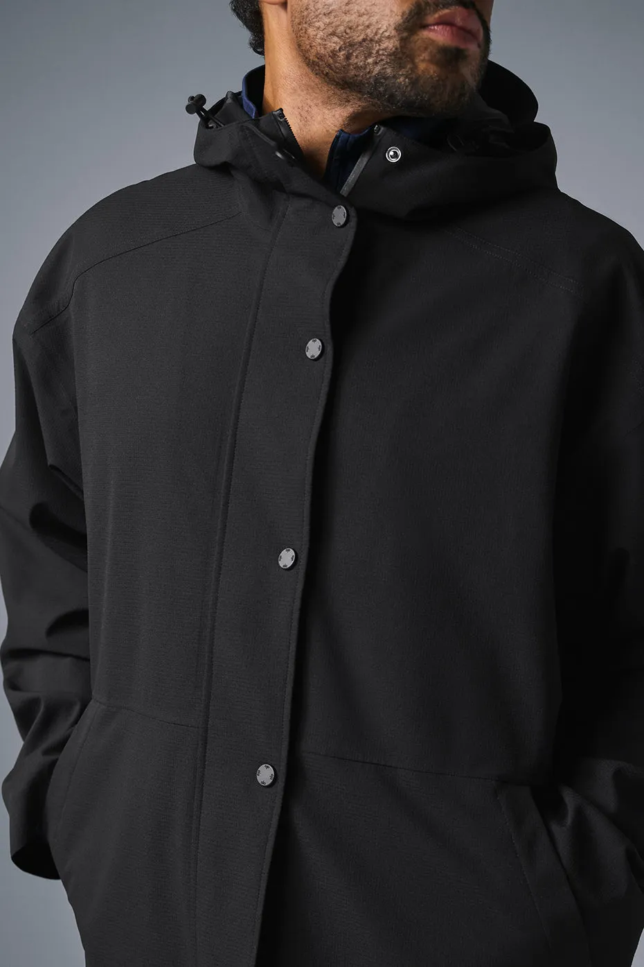 Rain Or Shine Long Coat - Black