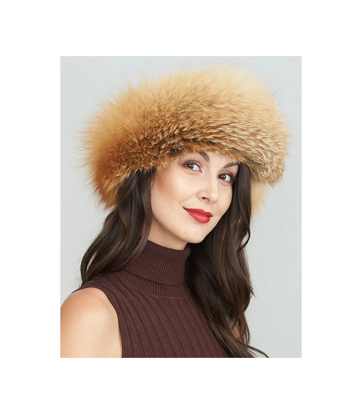 Red Fox Fur Headband: FurHatWorld.com