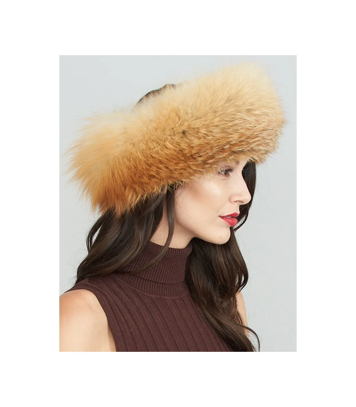 Red Fox Fur Headband: FurHatWorld.com