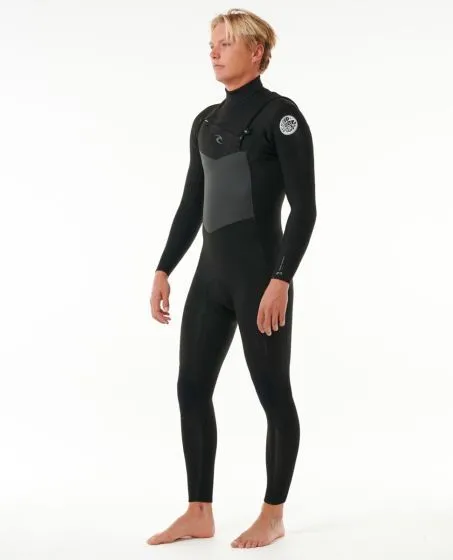 Rip Curl Dawn Patrol 5/3mm Mens Chest Zip Winter Wetsuit 2024 - Black