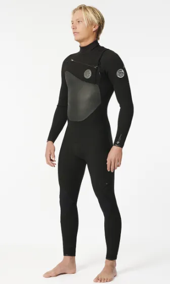 Rip Curl Flashbomb 5/3mm Chest Zip Mens Winter Wetsuit 2024 - Black