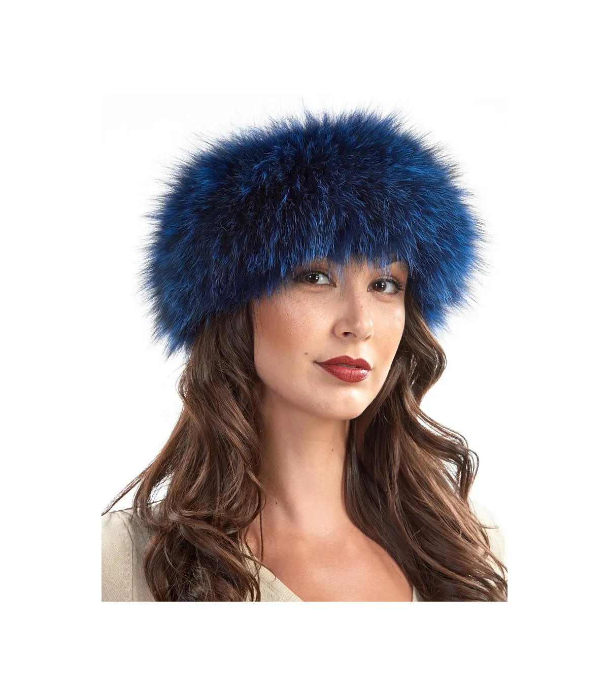 Sapphire Fox Fur Headband: FurSource.com