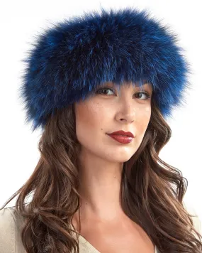 Sapphire Fox Fur Headband: FurSource.com