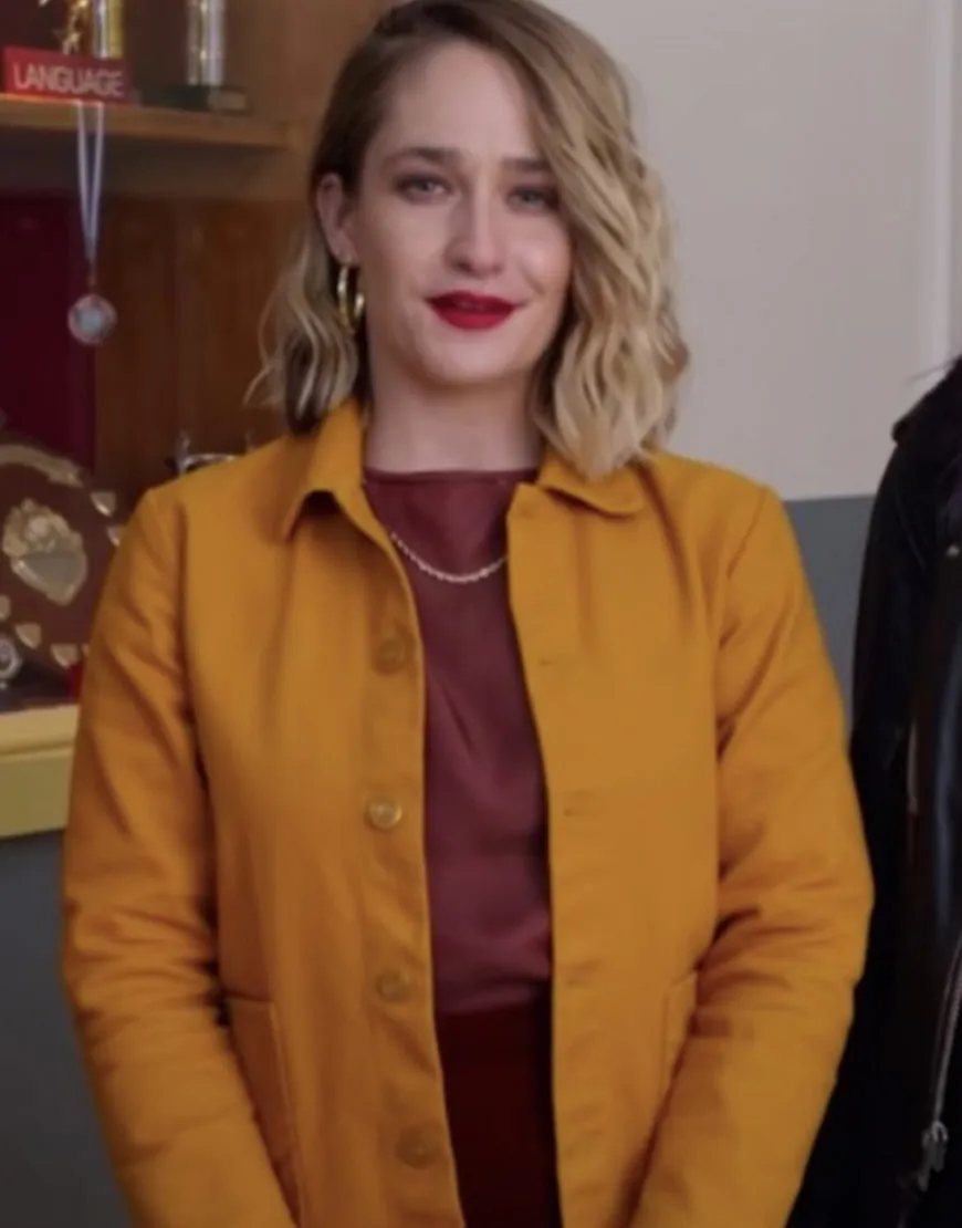 Sex Education S03 Jemima Kirke Yellow Jacket | Ujackets.com - 45% OFF