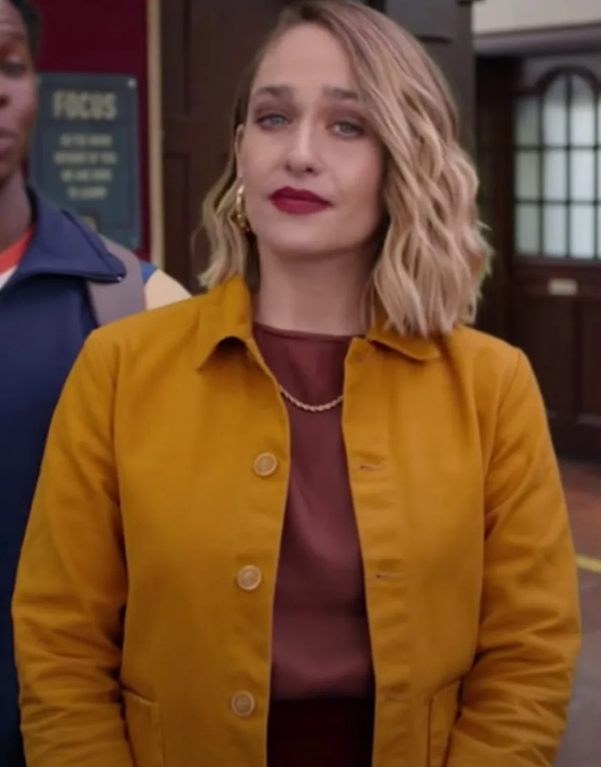 Sex Education S03 Jemima Kirke Yellow Jacket | Ujackets.com - 45% OFF