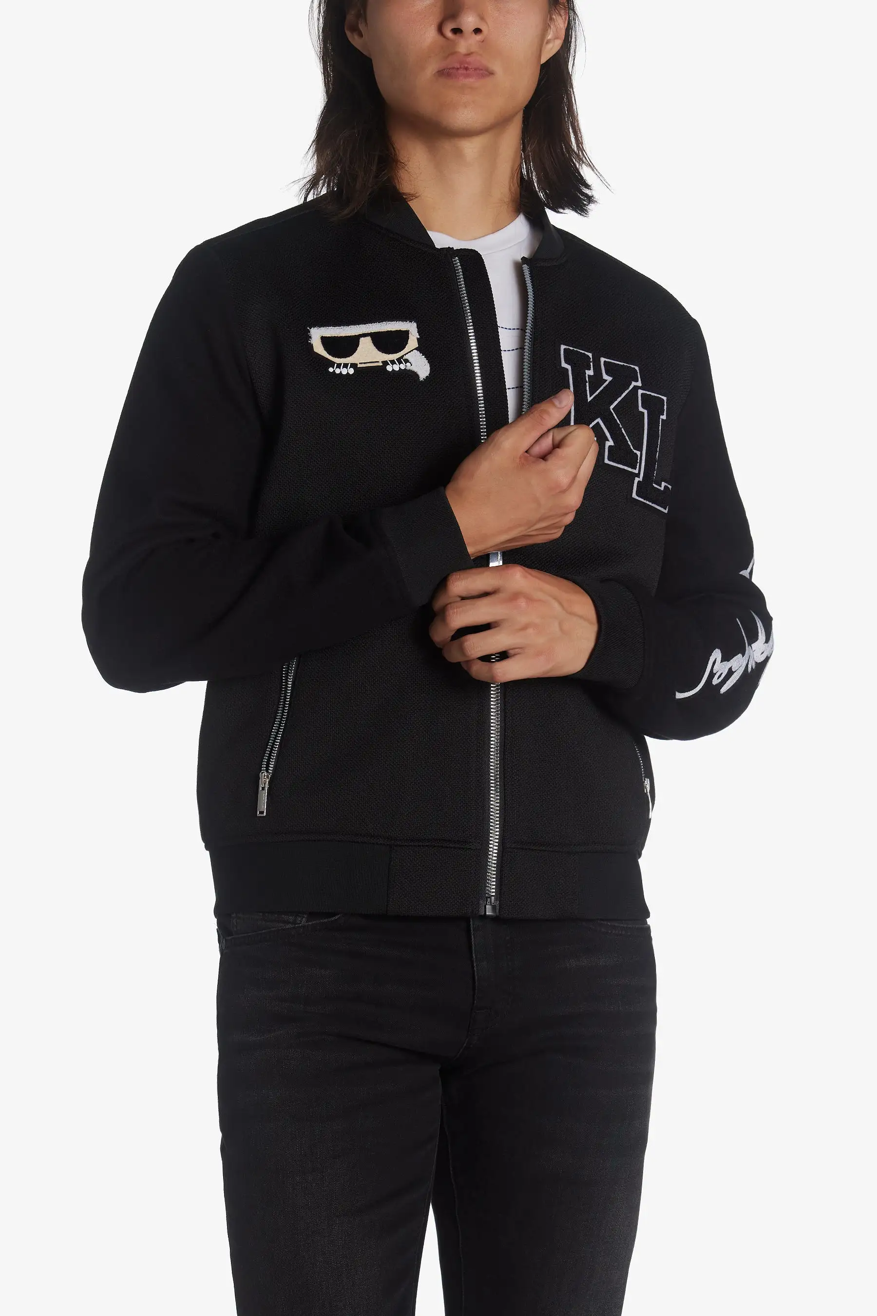 Sleeve Patch Varsity Bomber