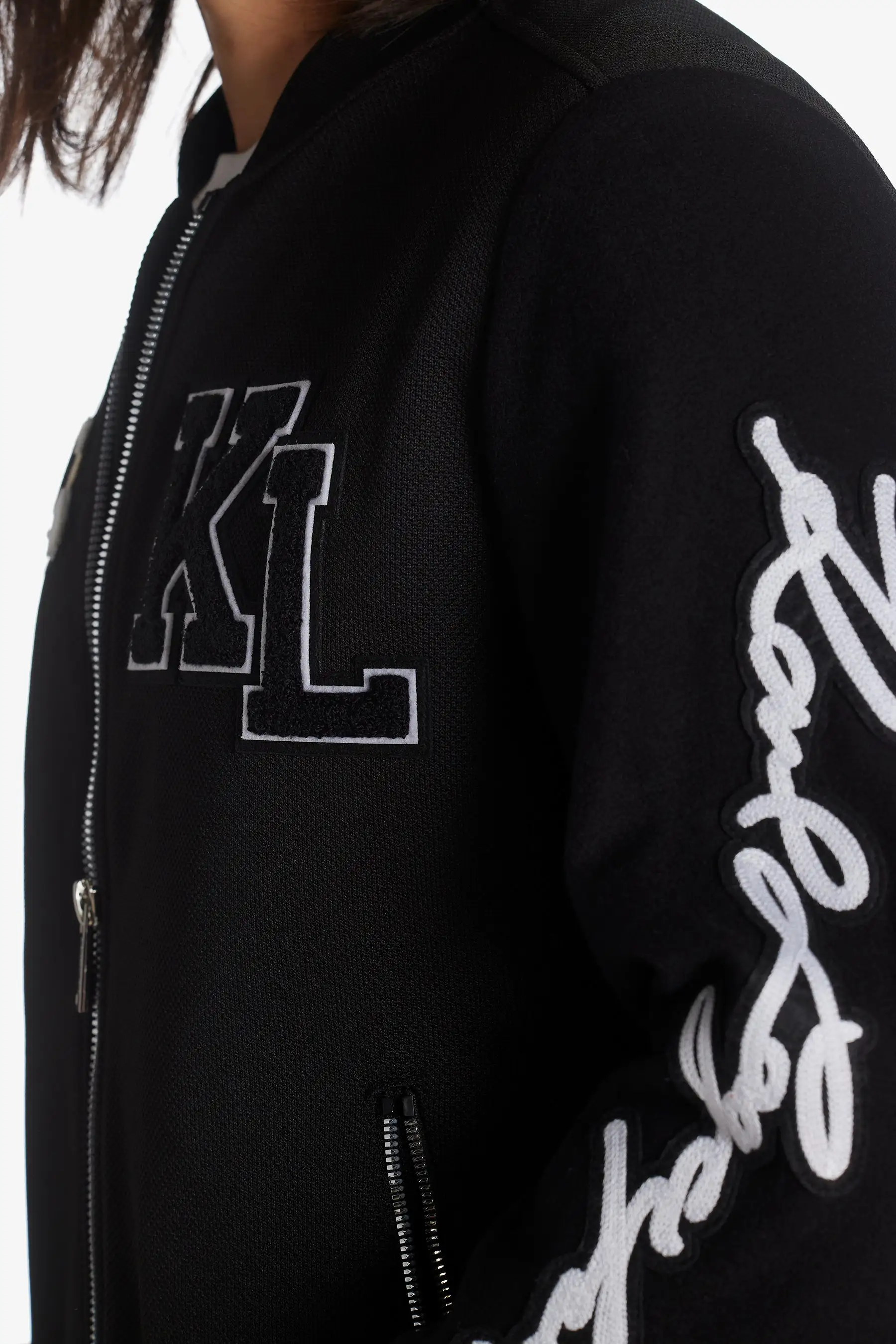 Sleeve Patch Varsity Bomber