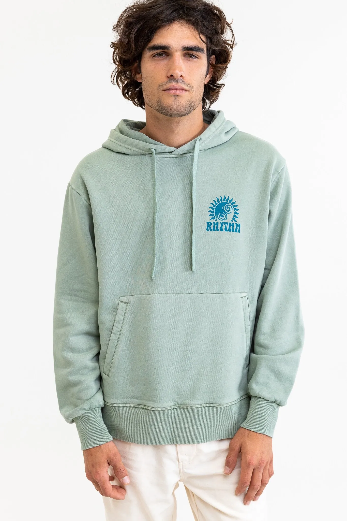 Solstice Vintage Fleece Hood Seafoam