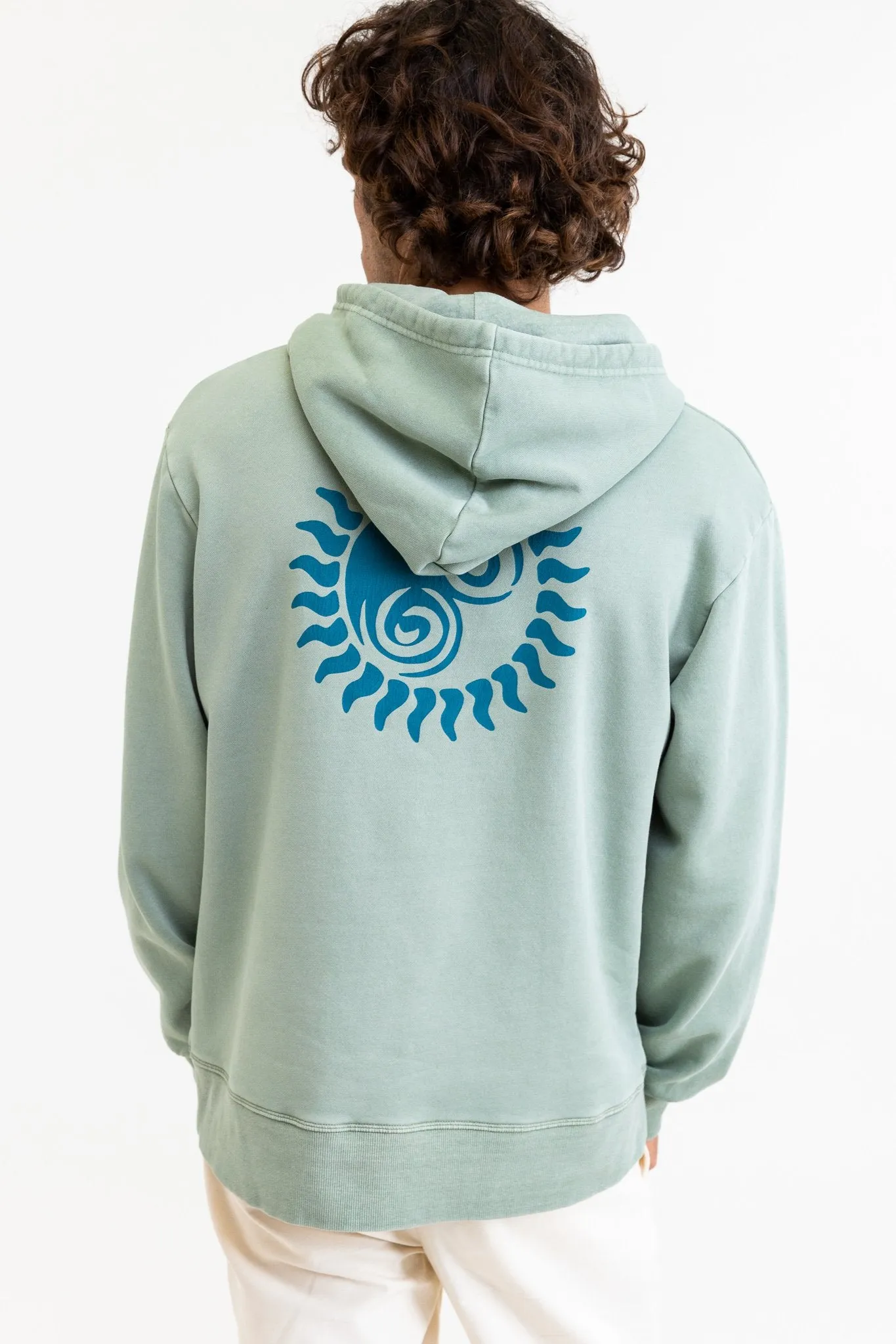 Solstice Vintage Fleece Hood Seafoam