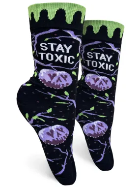 Stay Toxic Womens Crew Socks