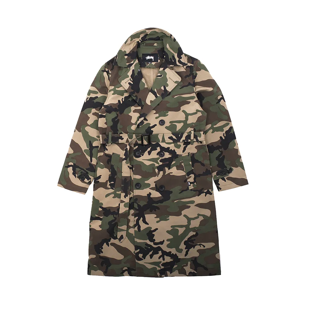 Stussy Double Breasted Trench Camo 115359