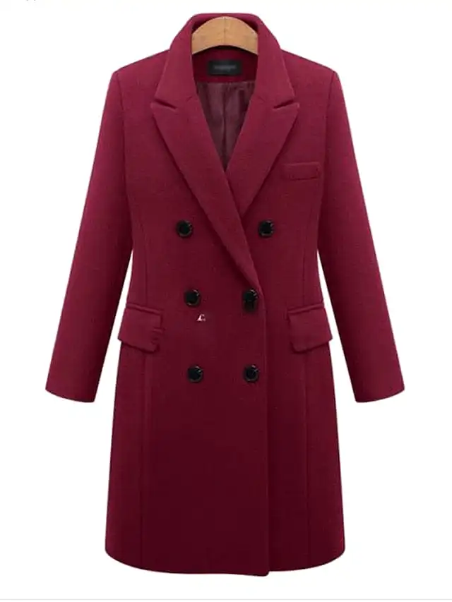 Stylish Women's Double-Breasted Trench Coat with Adjustable Fit & Convenient Storage