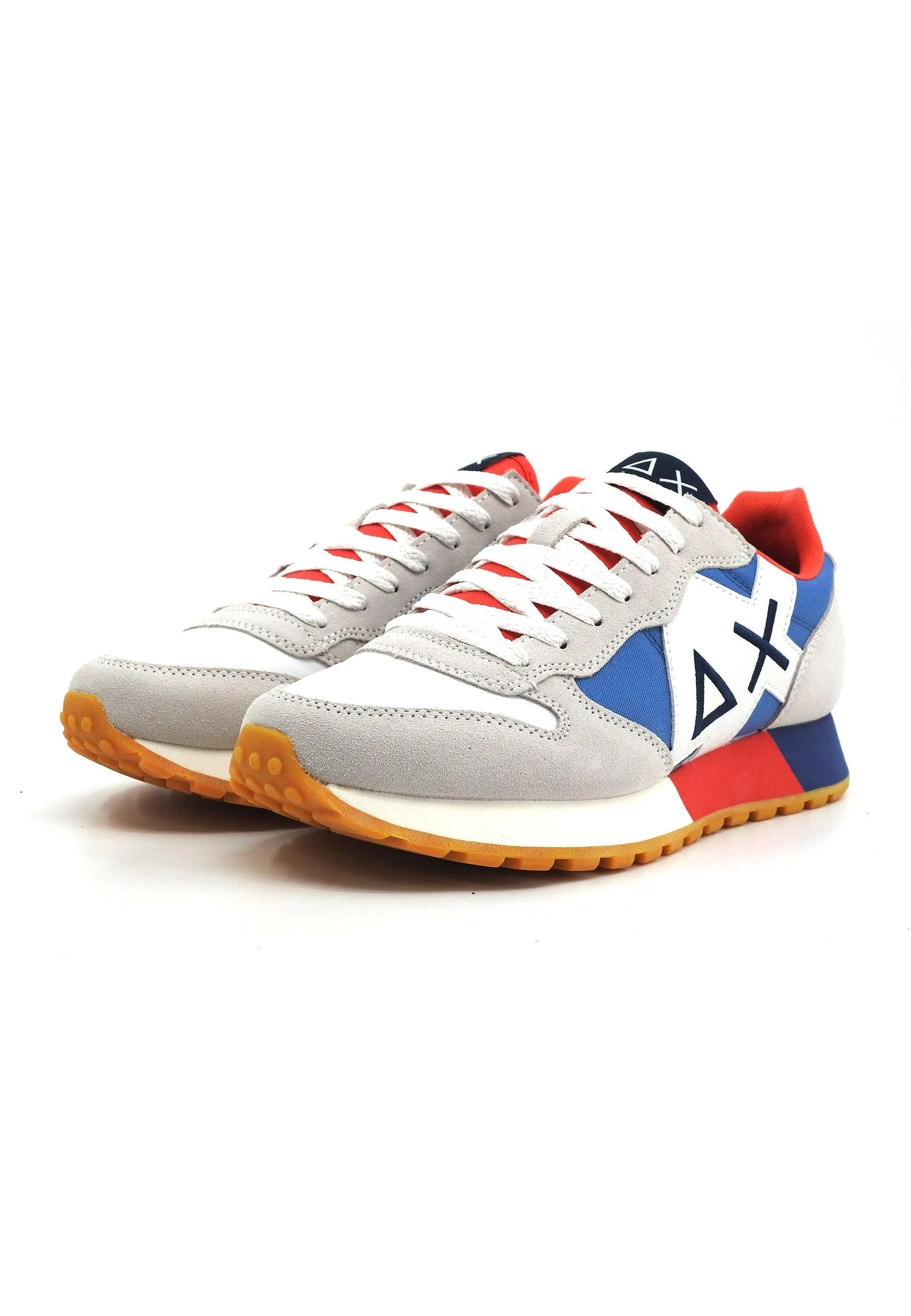 SUN68 Jaki Bicolor Sneaker Uomo Bianco Avio Z34112