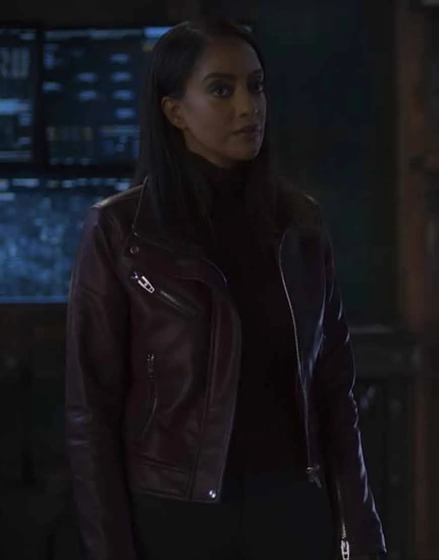 Supergirl S06 Azie Tesfai Leather Jacket | Kelly Olsen Leather Jacket