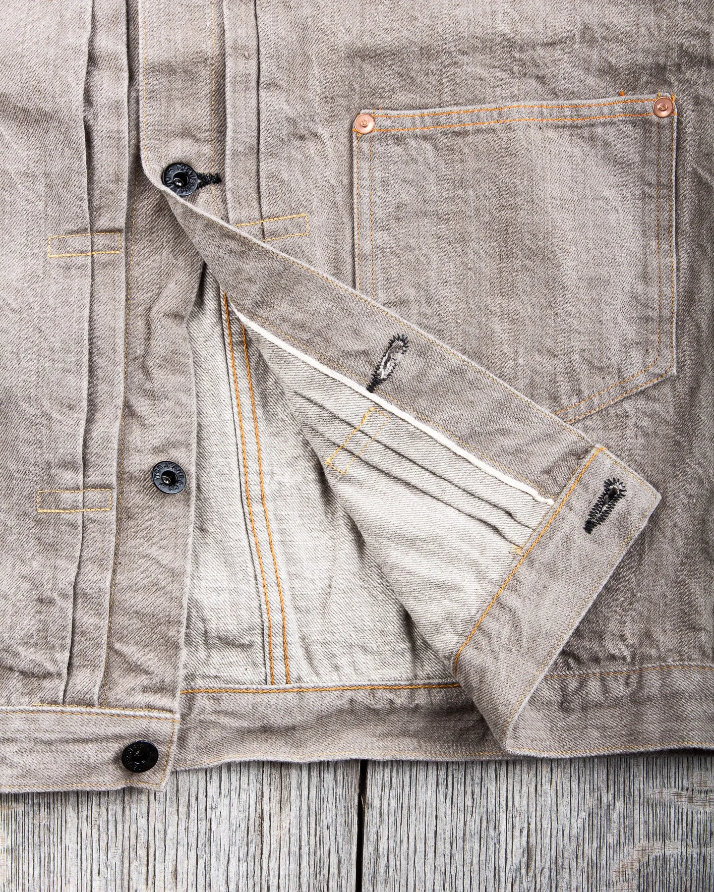 TCB Jeans Viktor’s Voice Logwood Brown Denim Blouse