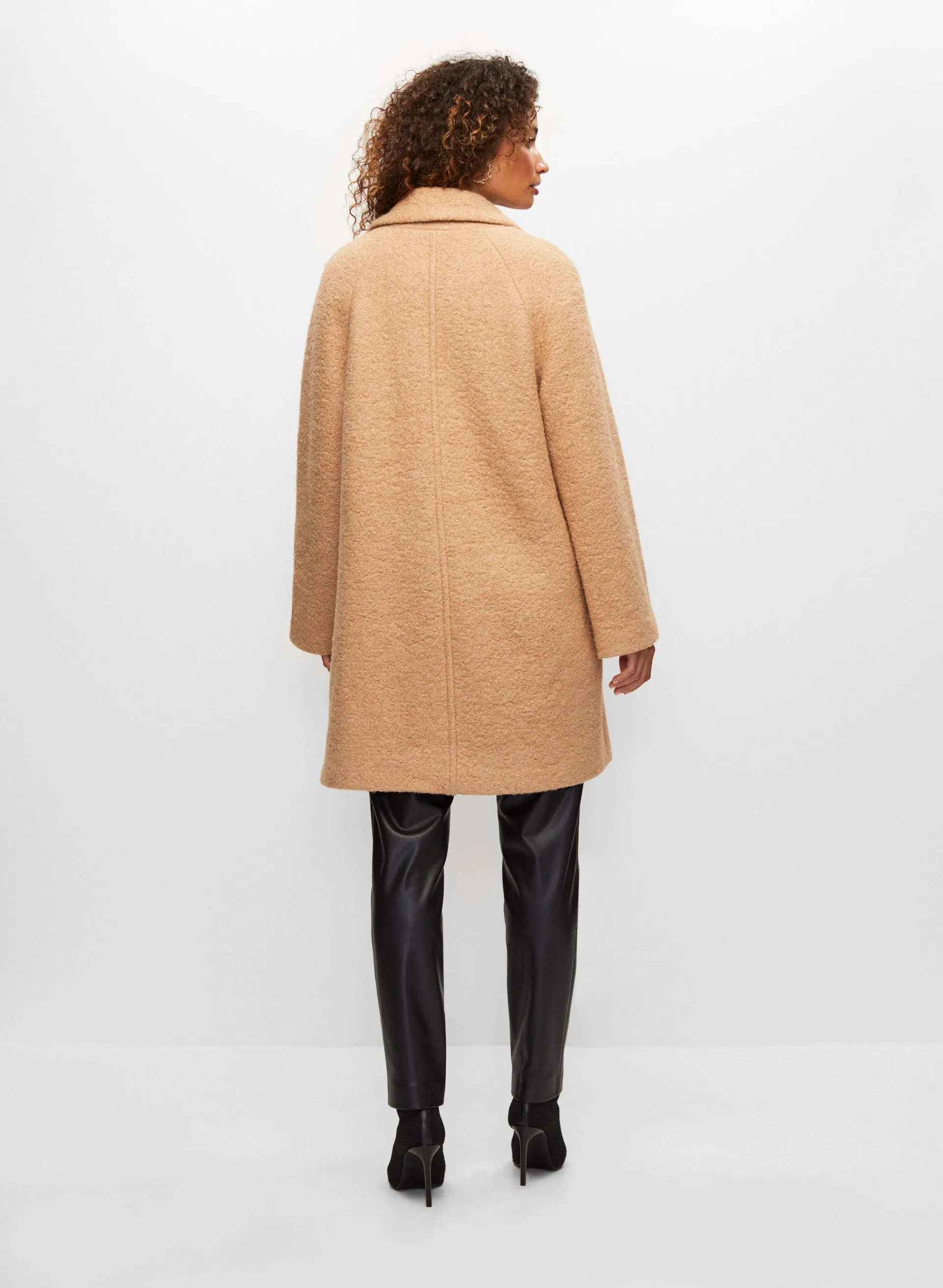 Textured Wool Blend Coat