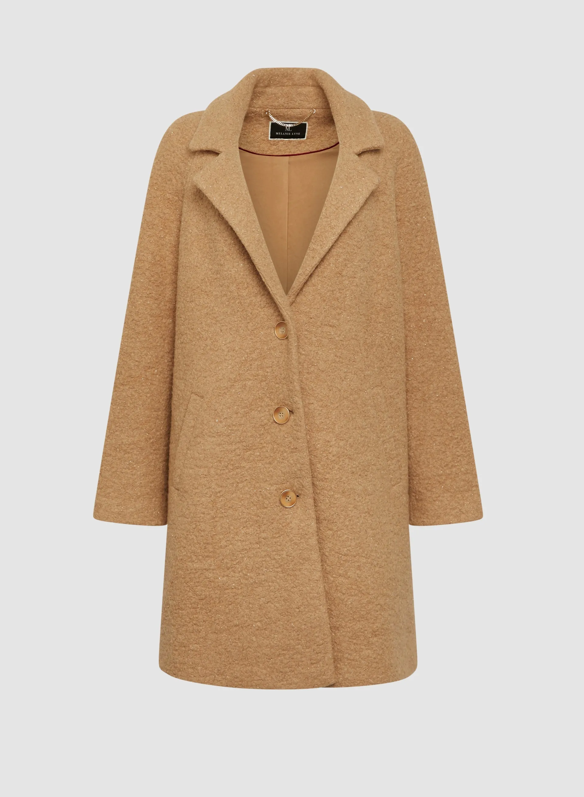 Textured Wool Blend Coat