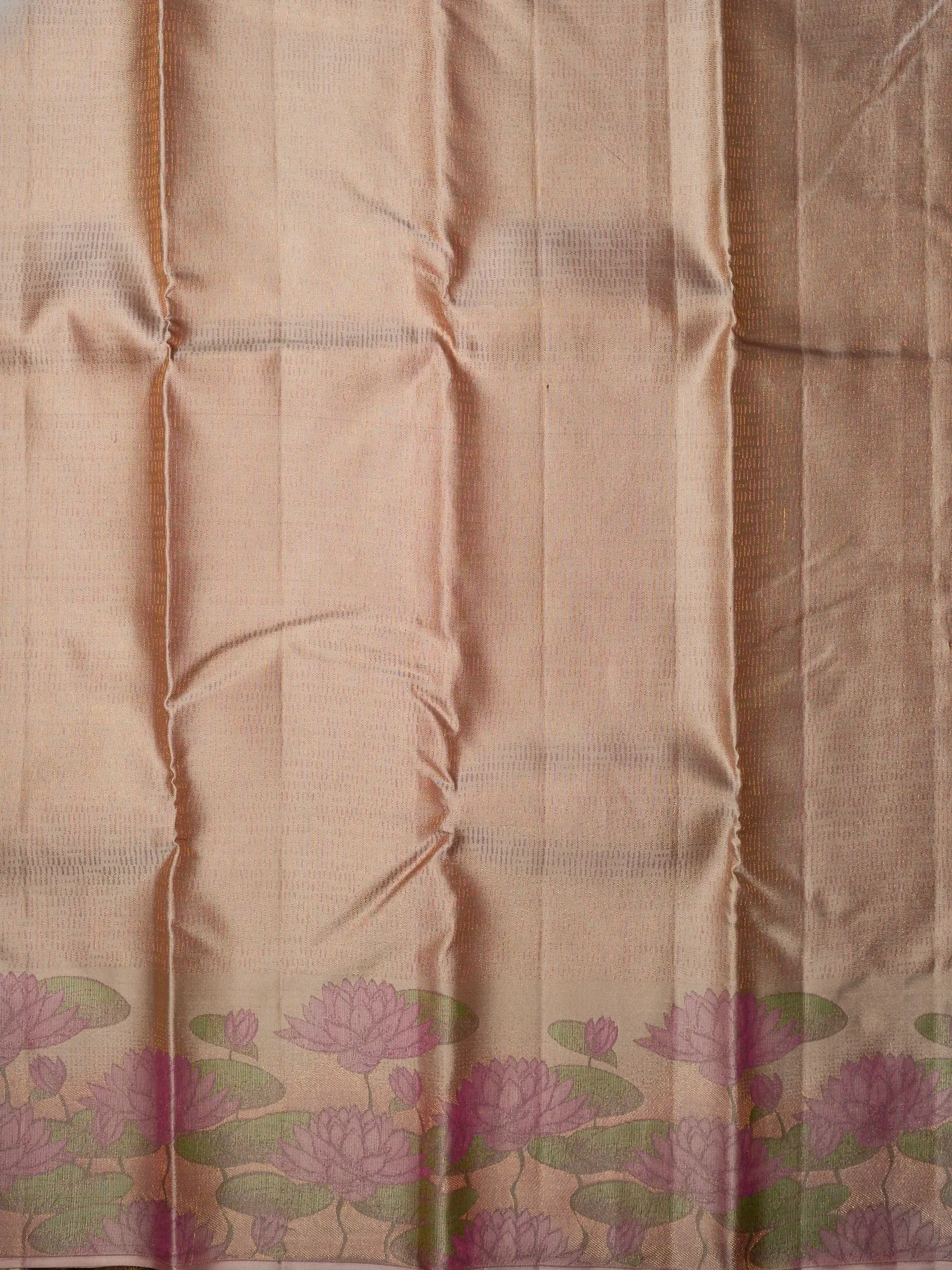 The Bare Beige Lotus Weave Kanjeevaram