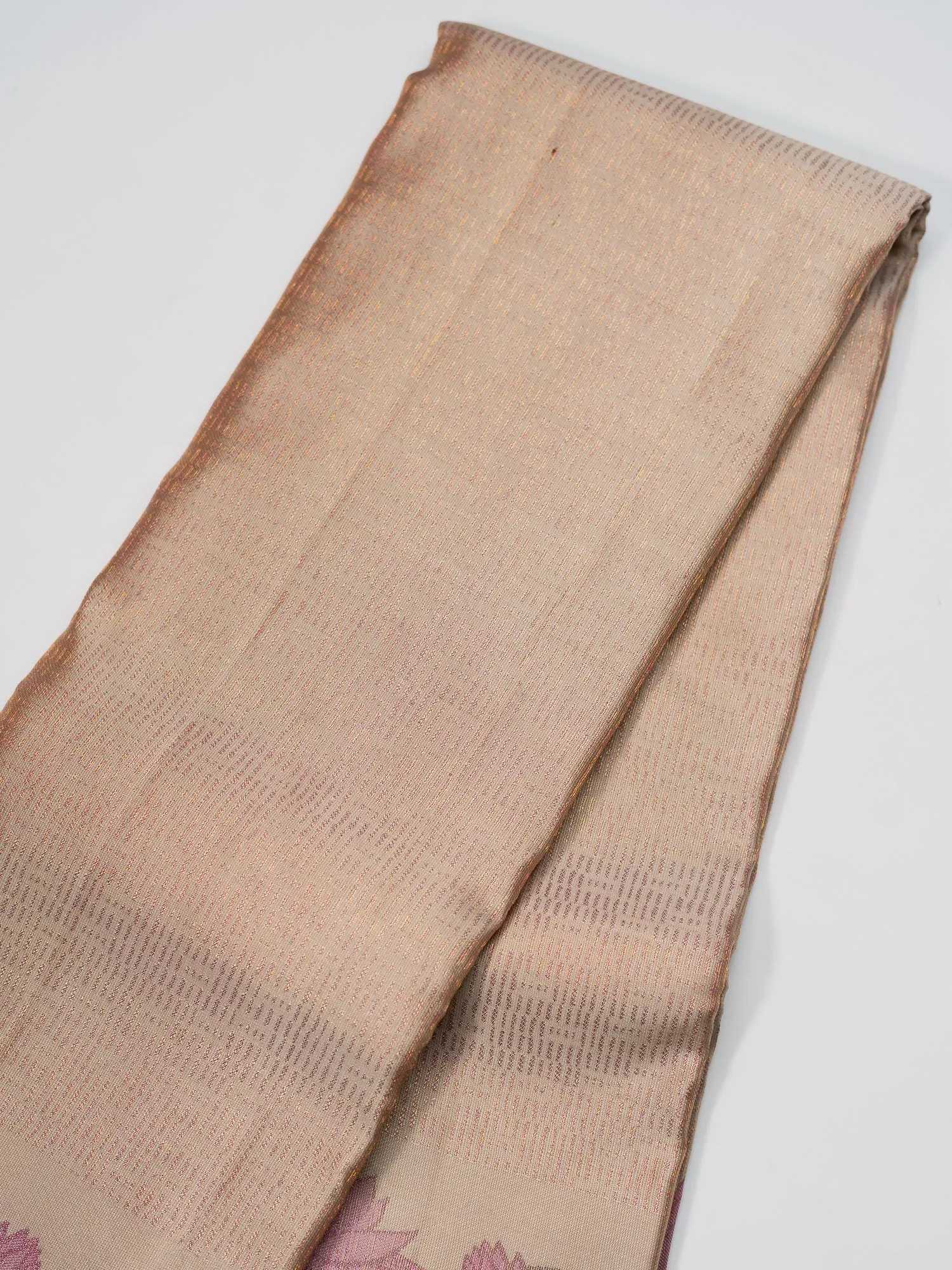 The Bare Beige Lotus Weave Kanjeevaram