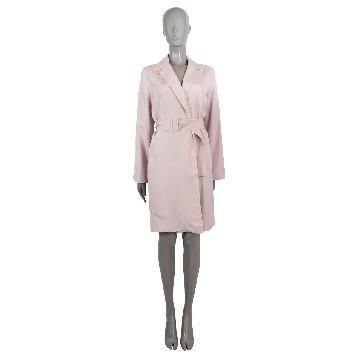 The Row Belted Silk Coat Lilac