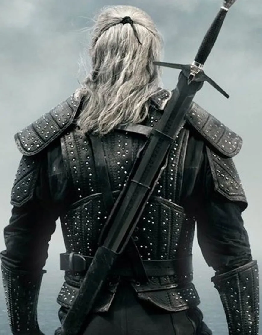 The Witcher Henry Cavill Black Jacket - Geralt of Rivia Leather Jacket