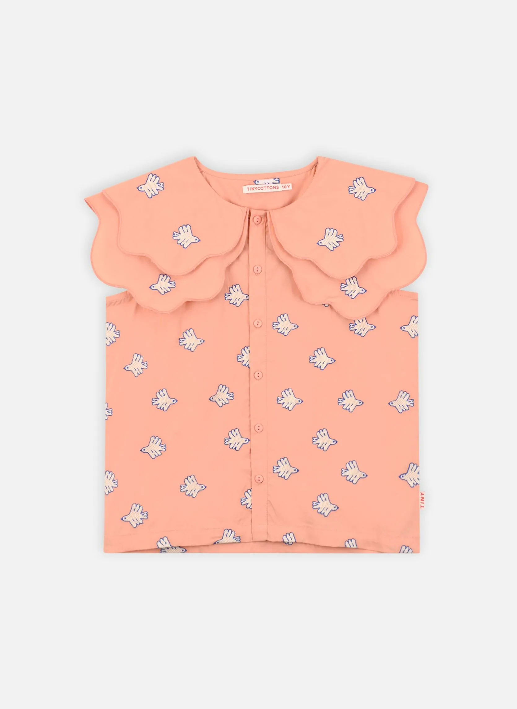 TinycottonsDoves Embroidered Blouse - Arancione