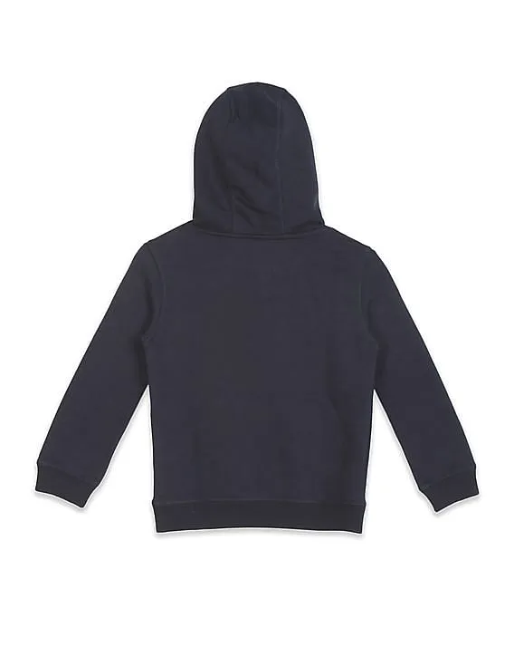 Tommy Hilfiger Kids Boys Navy Long Sleeve Brand Print Hooded Sweatshirt