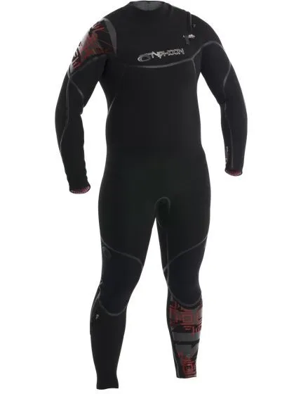 Typhoon Kona 5mm Chest Zip Mens Winter Wetsuit - Black/Red