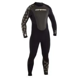 Typhoon Storm 5/4mm Mens Back Zip Winter Wetsuit 2022 - Black