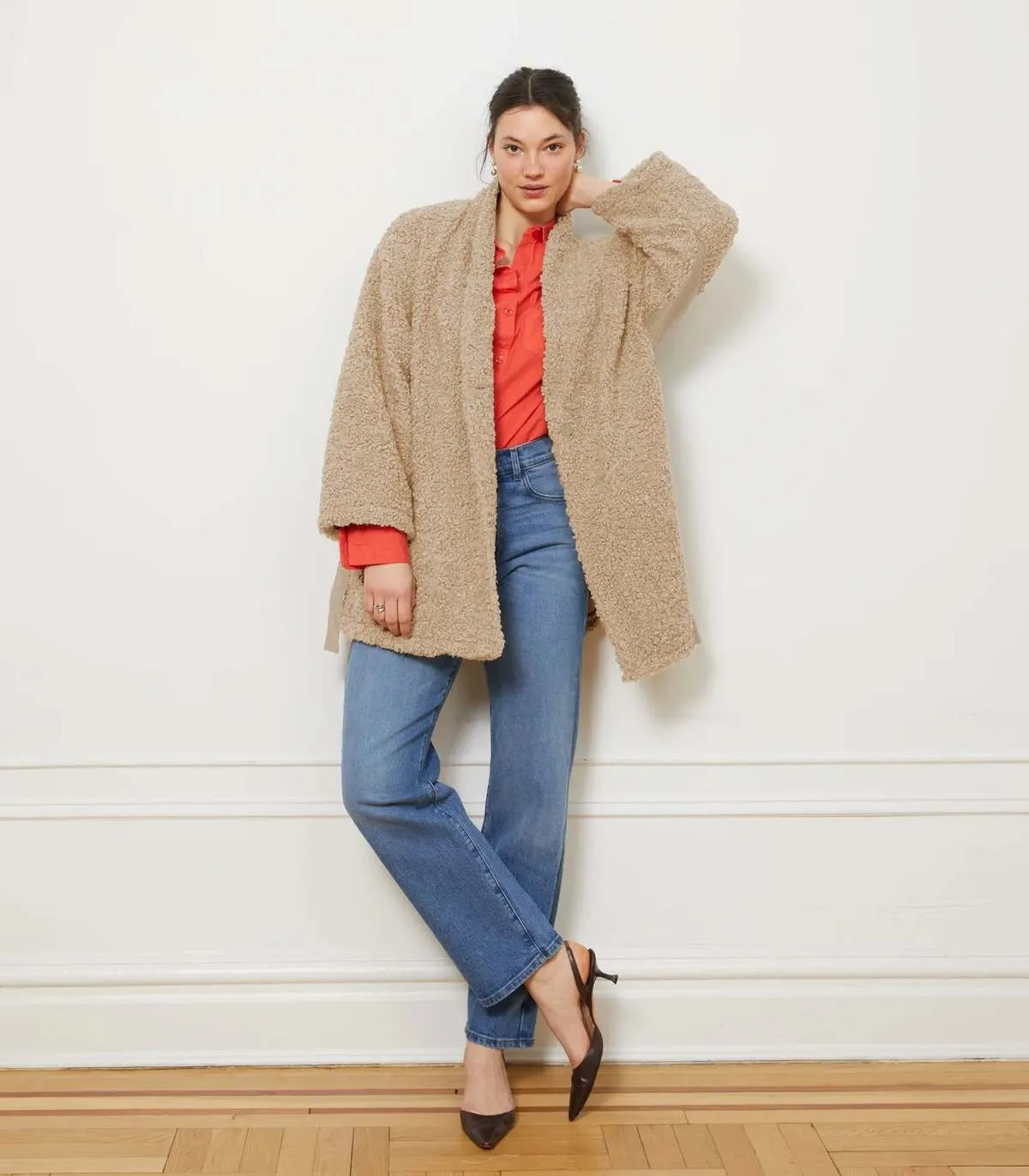 Valentina Sherpa Wrap Coat