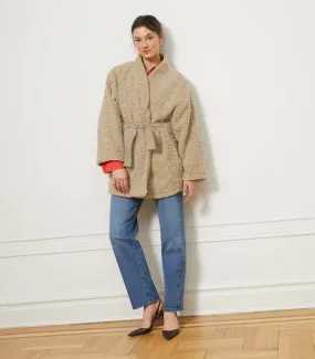 Valentina Sherpa Wrap Coat