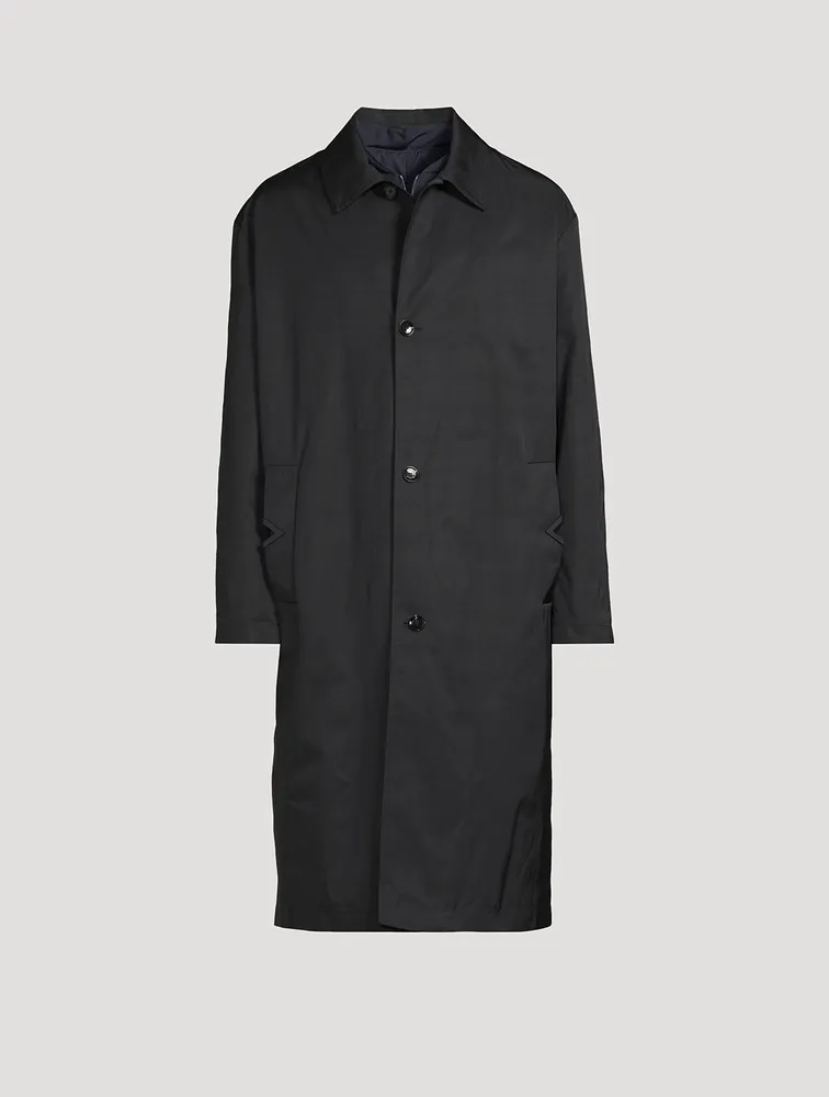 VALENTINO Nylon Coat With Rubberized V Detail