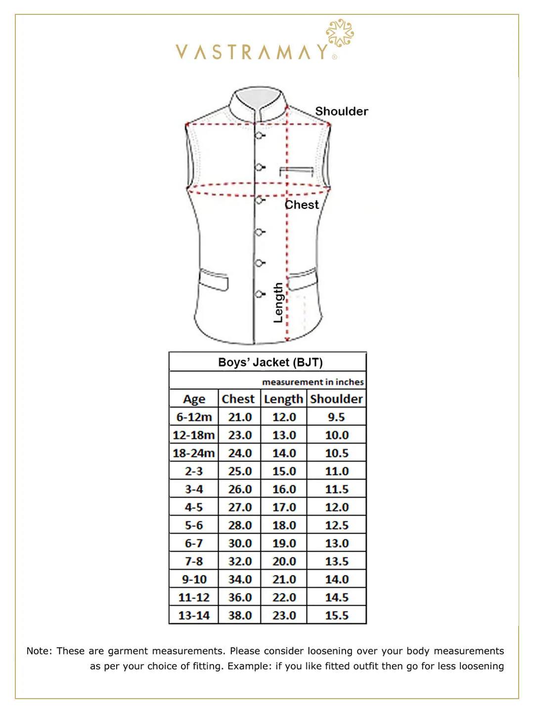 VASTRAMAY Boy's Grey & Green Printed Woven Nehru Jacket