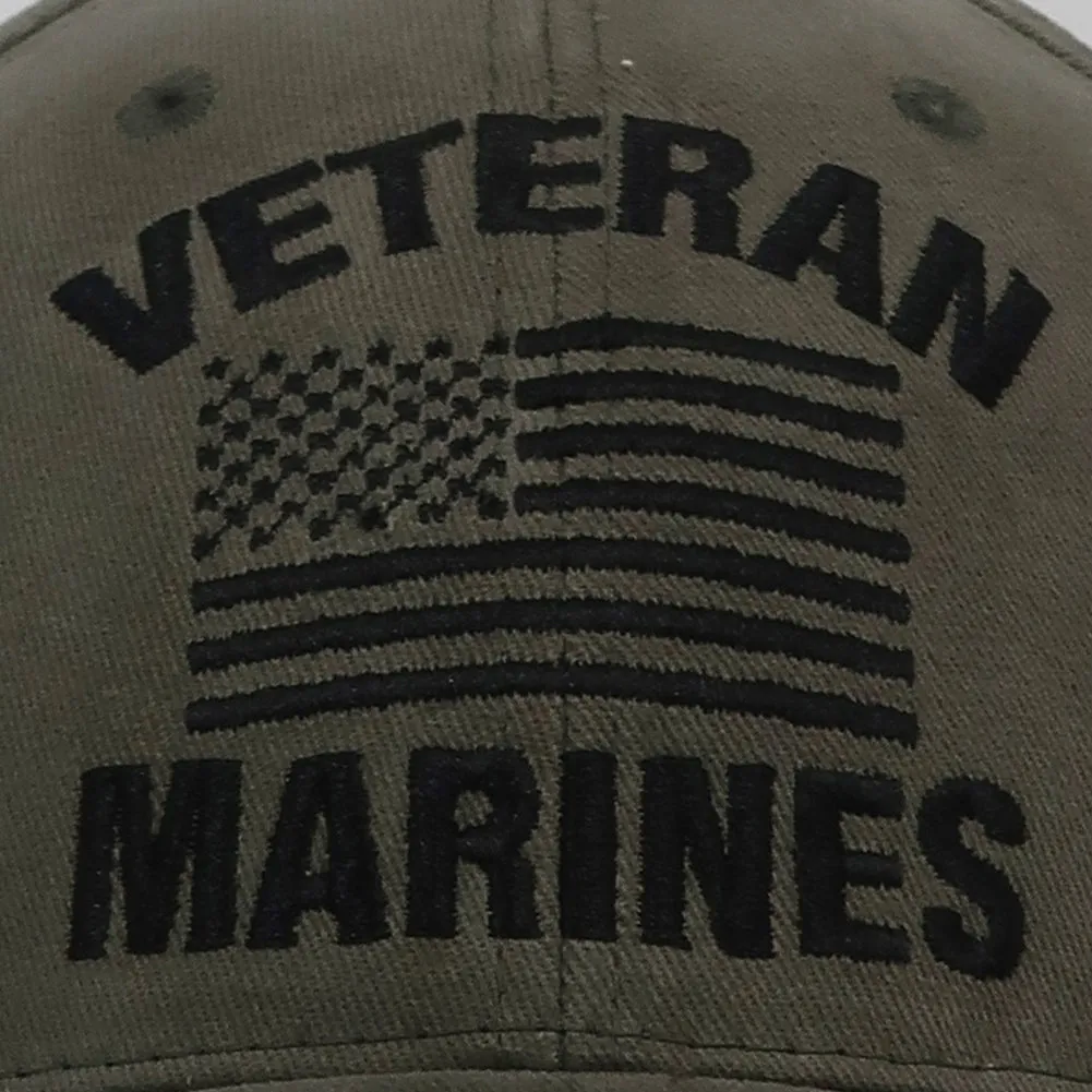 Veteran Marines Flag Hat (OD Green)