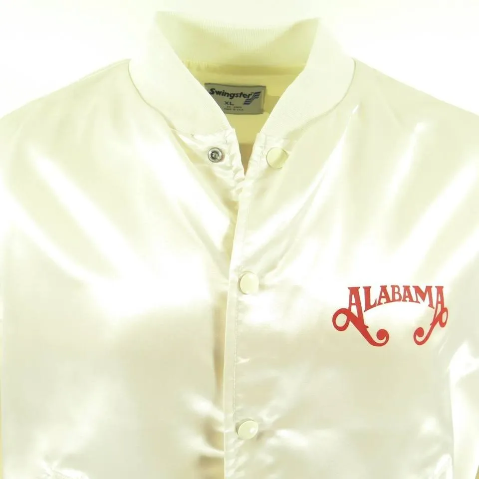 Vintage 80s Alabama Southern Star Jacket Mens XL Deadstock Satin Swingster