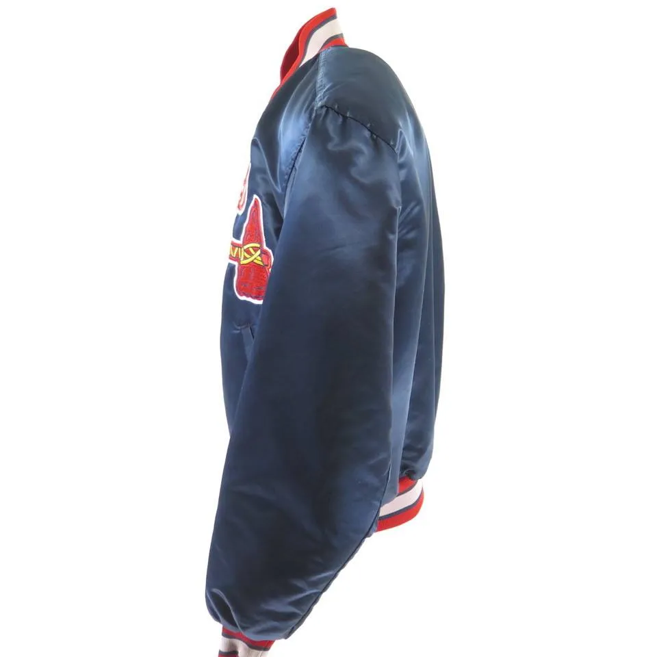 Vintage 80s Atlanta Braves Starter Diamond Jacket XL Baseball MLB Embroidered