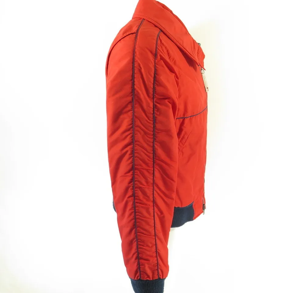 Vintage 80s CB Sports Ski Jacket Mens L Retro Red Puffy Telluride Insulated