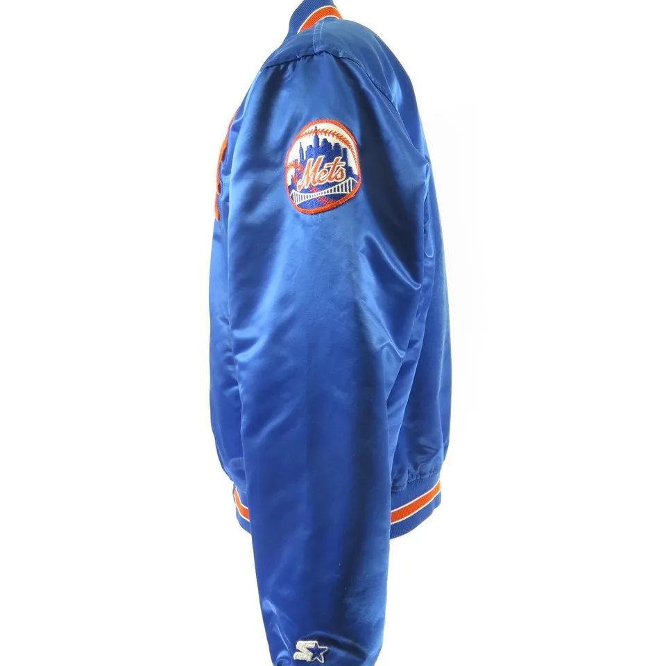 Vintage 80s New York Mets Starter Jacket Mens XL Satin MLB Baseball USA Made