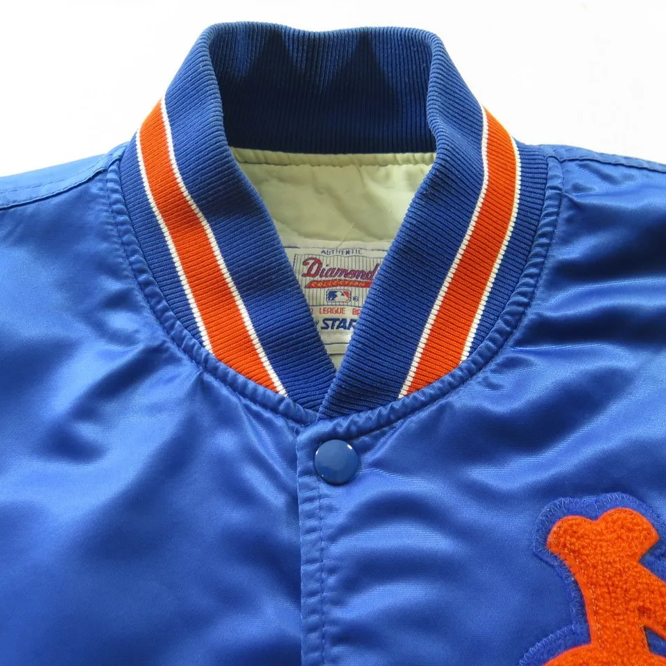 Vintage 80s New York Mets Starter Jacket Mens XL Satin MLB Baseball USA Made