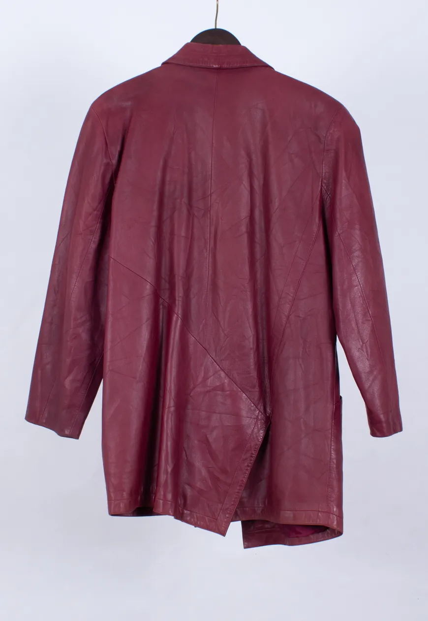 Vintage 80s Oversized Leather Jacket | Vintage Clothing Hull