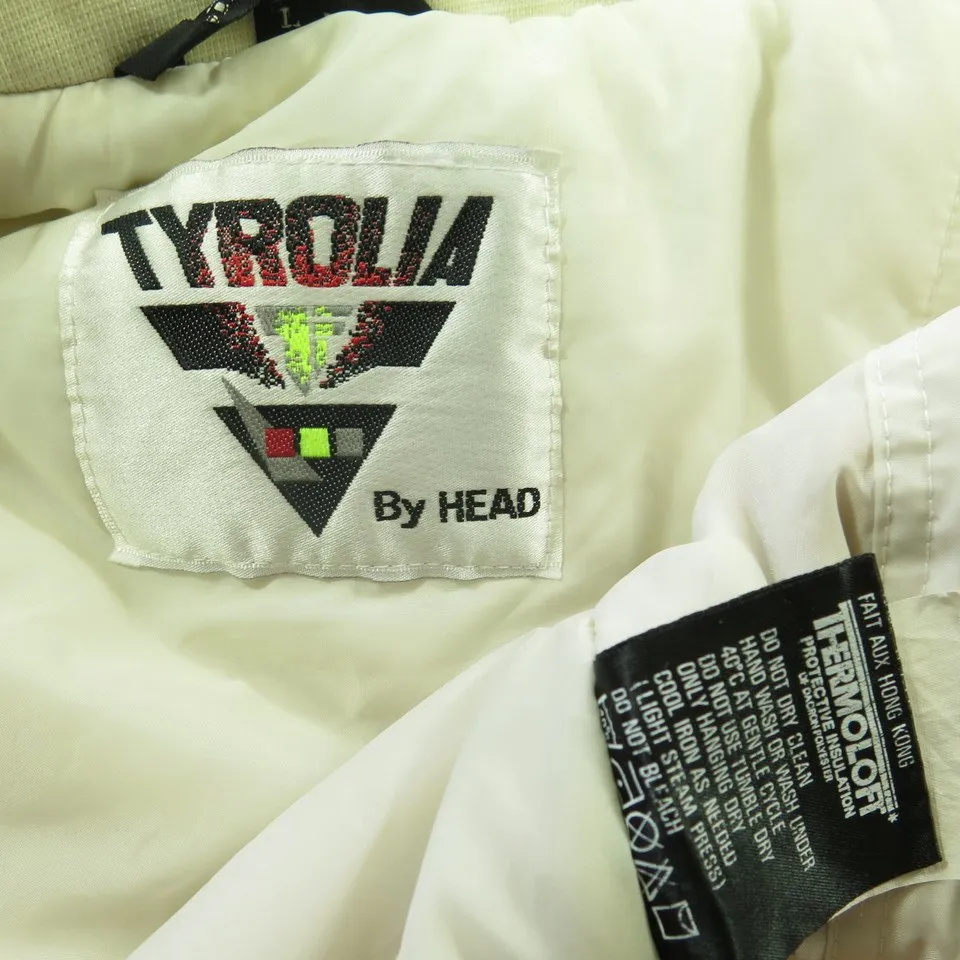 Vintage 80s Tyrolia Ski Jacket Mens L Retro Snowboard Head Puffy Thermoloft