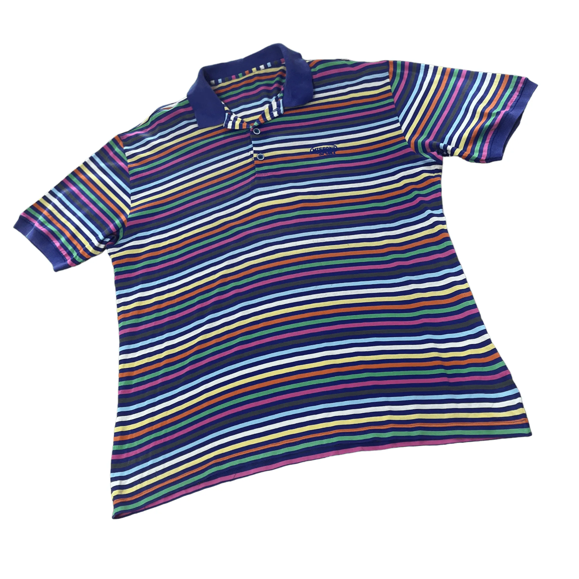 Vintage 90s Missoni Sport Striped Polo - Medium